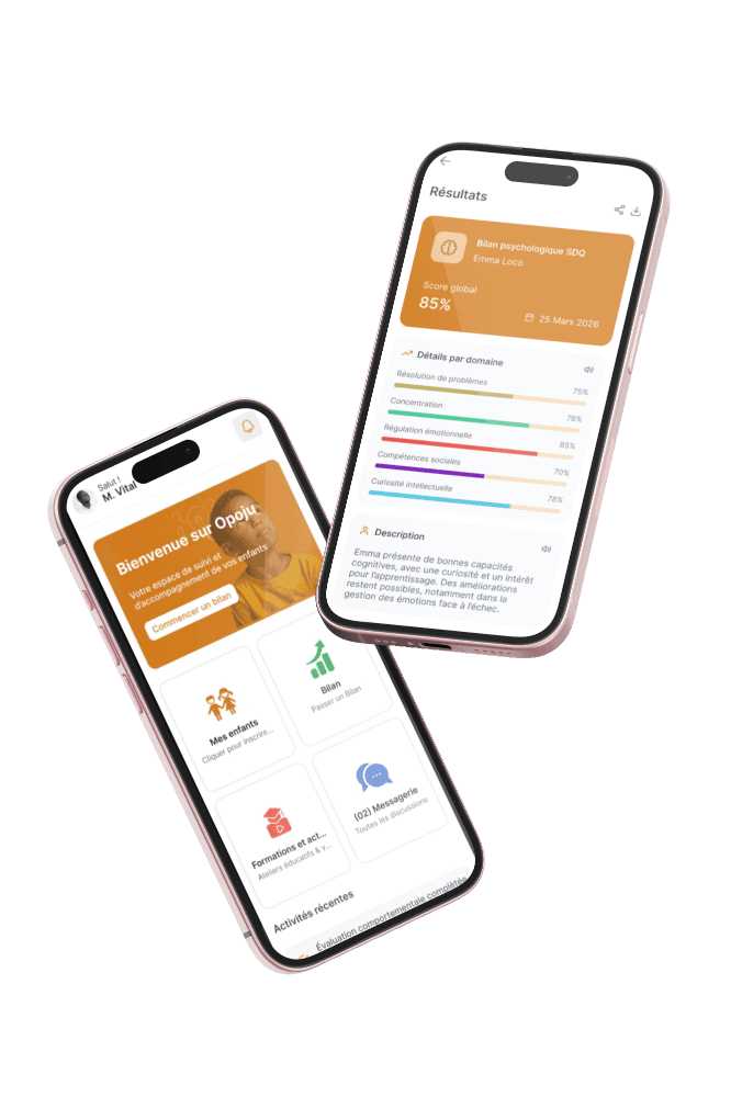 Mockup de l'application Opoju
